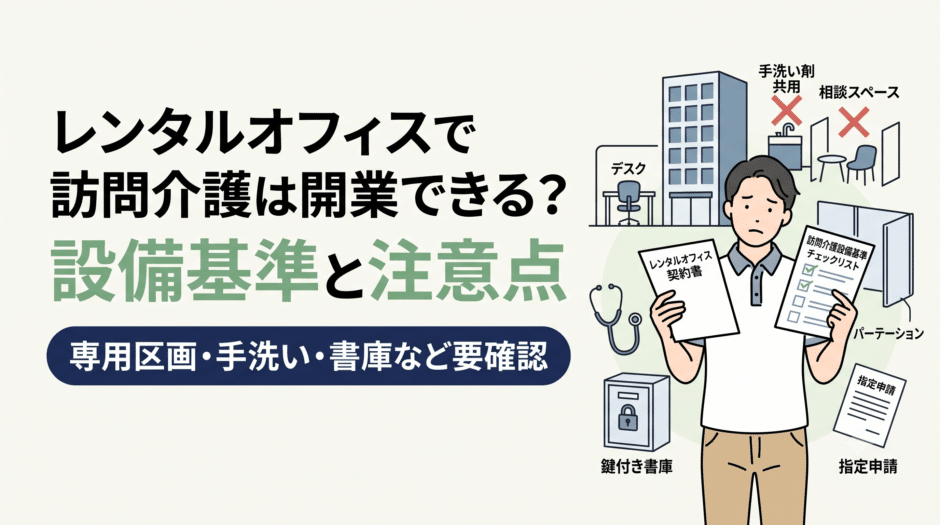 レンタルオフィスは訪問介護は開業できる？