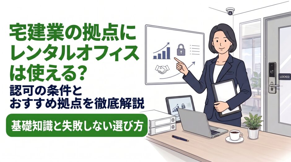 宅建業の拠点にレンタルオフィスは使える？